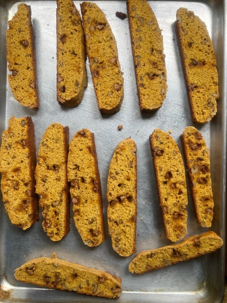 twice baked pumpkin biscotti