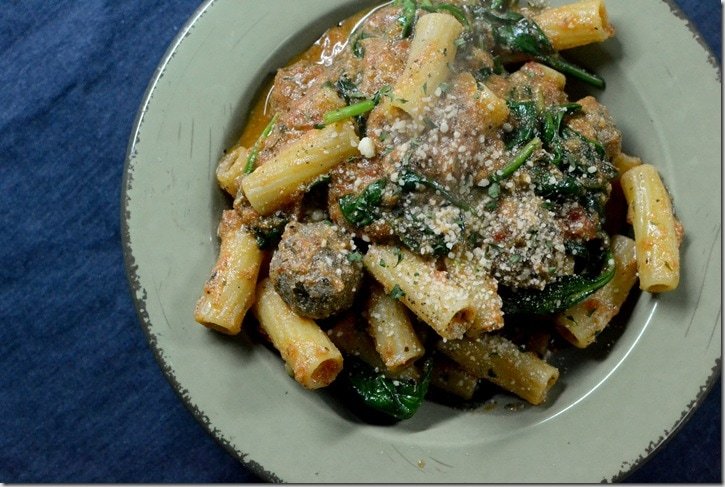 this is a bowl of pasta with ricotta cheese