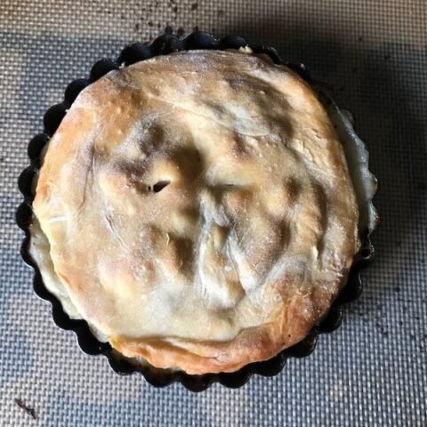 This is a photo of a mini chicken pot pie