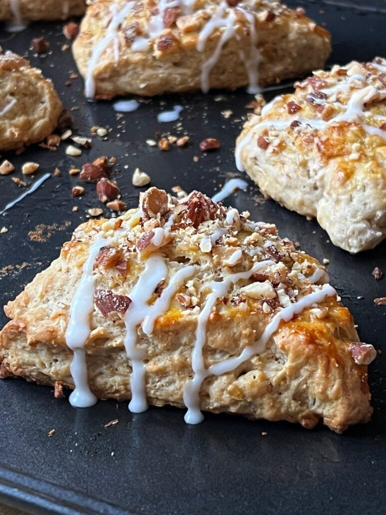 Almond Scones with Glaze