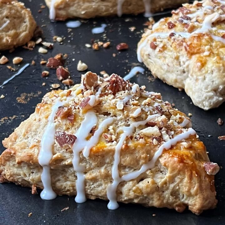 Almond Scones with Glaze