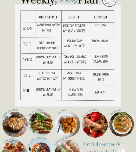 Meal Plan Week of January 16, 2023