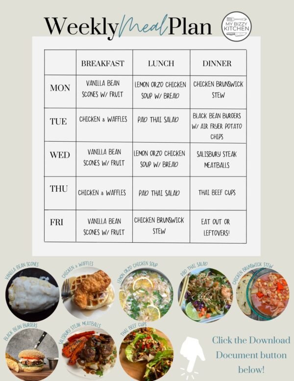 Weekly Meal Plan for January 30, 2023 | My Bizzy Kitchen