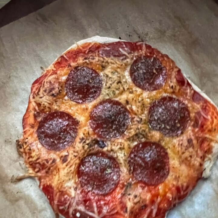 this is skinny pizza dough made with keto flour