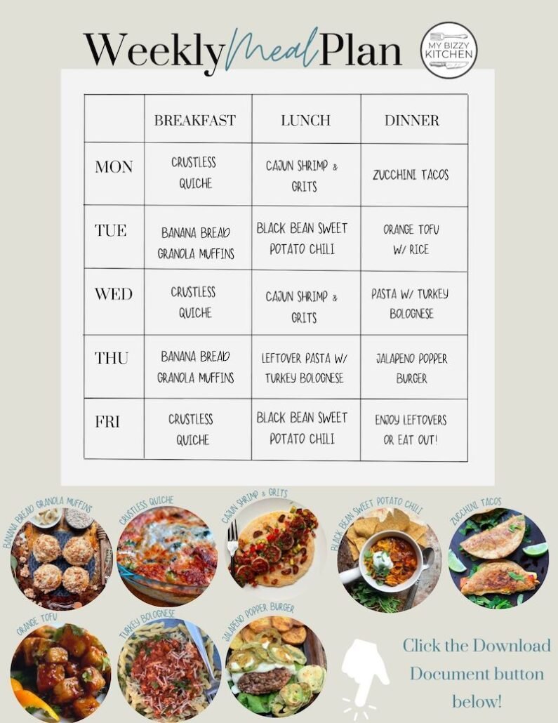 Weekly Meal Plan