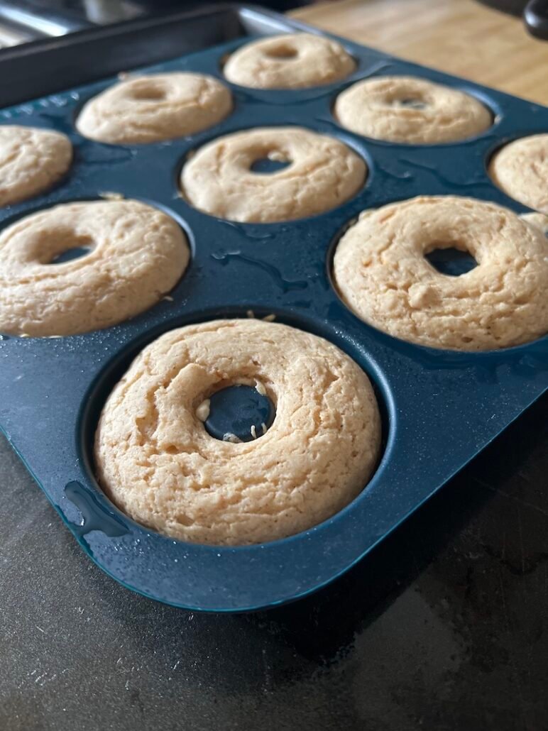 these are birthday cake donuts fresh out of the oven