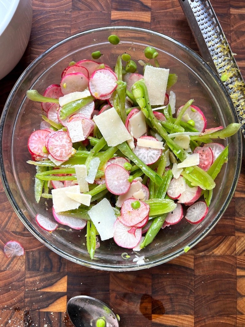 Sugar Snap Pea and Radish Salad