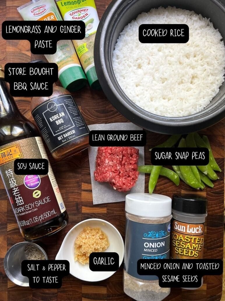 ingredients needed for korean BBQ meatballs