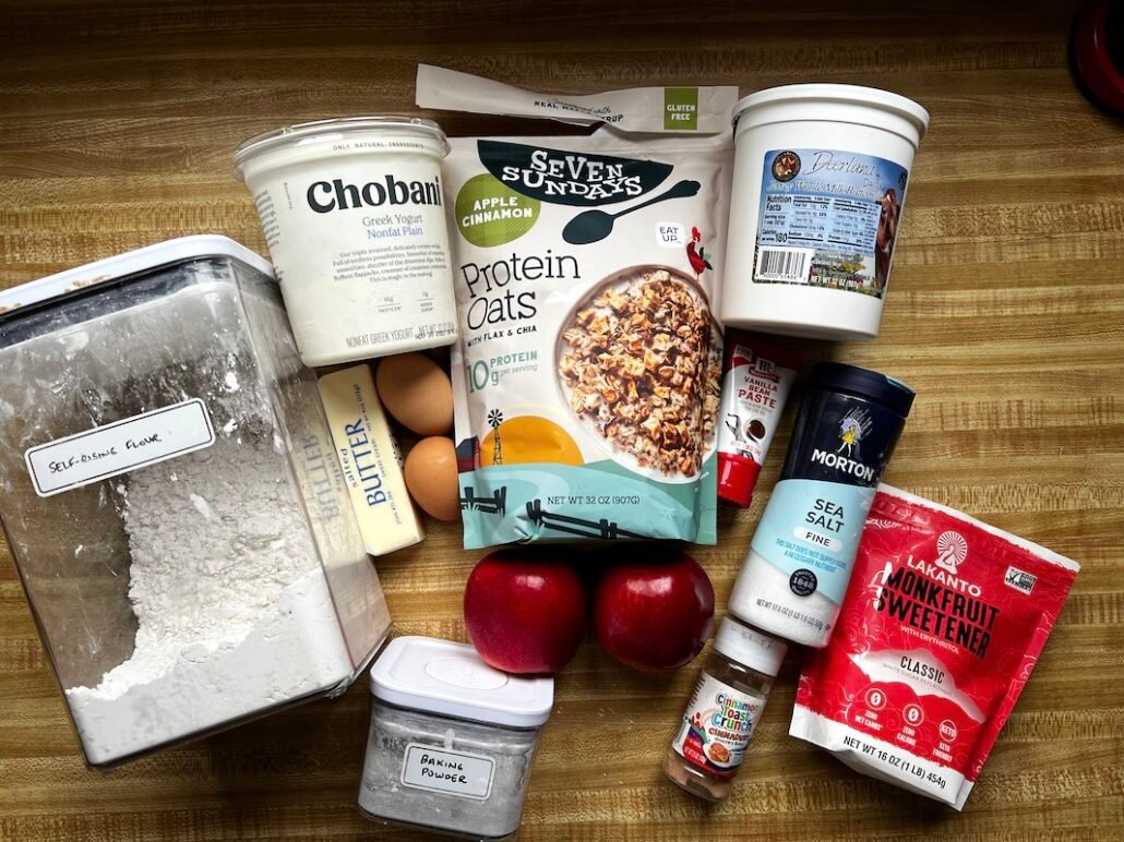 these are the ingredients needed for apple crunch muffins 