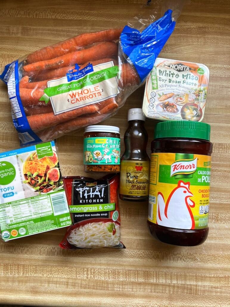 these are the ingredients needed to make miso soup with tofu