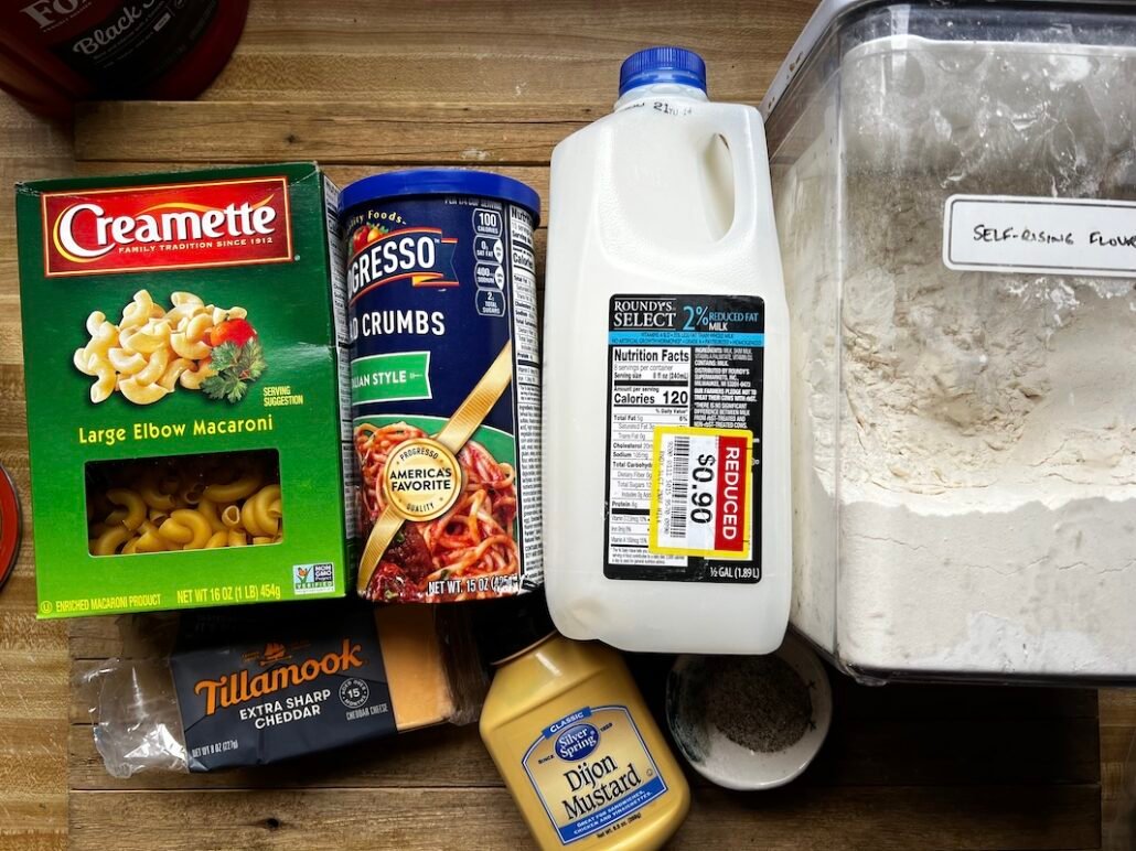 these are the ingredients you need to make simple macaroni and cheese