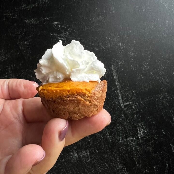 this is a photo of a pumpkin pie bite
