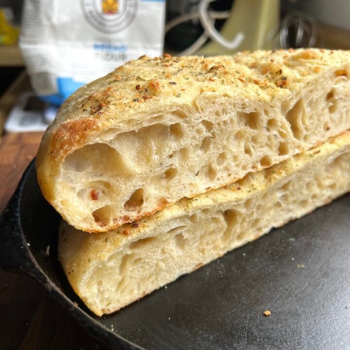 this is a photo of sourdough focaccia bread