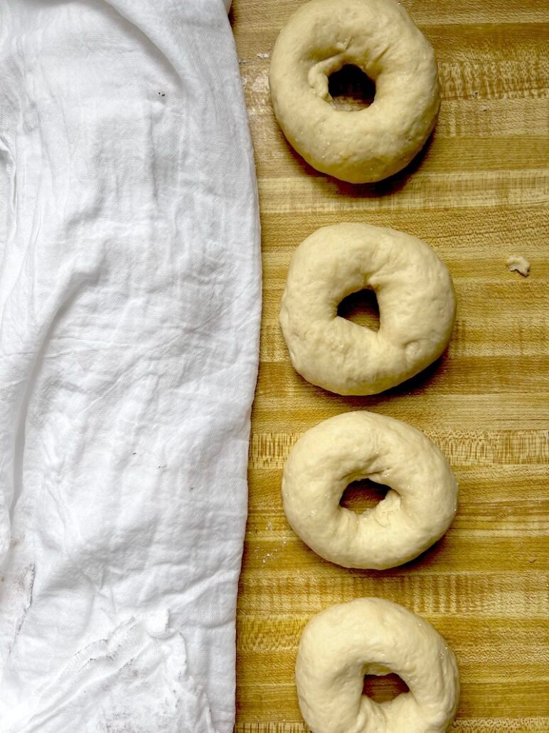 these are bagels rising before baking