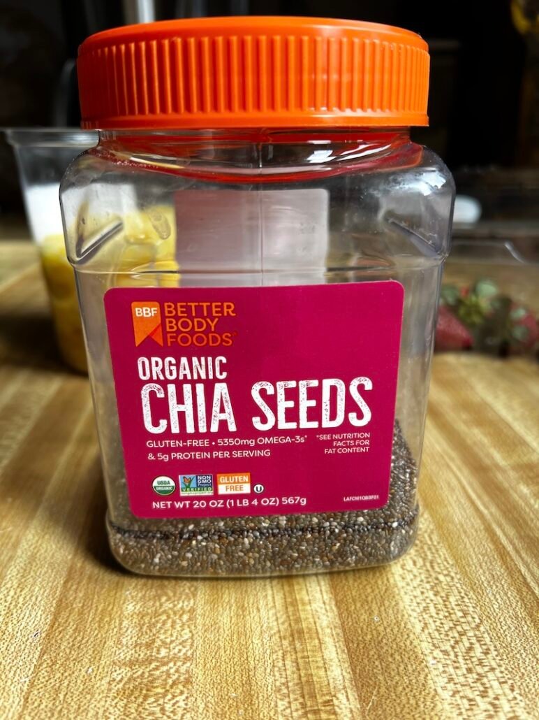 this is a jar of chia seeds