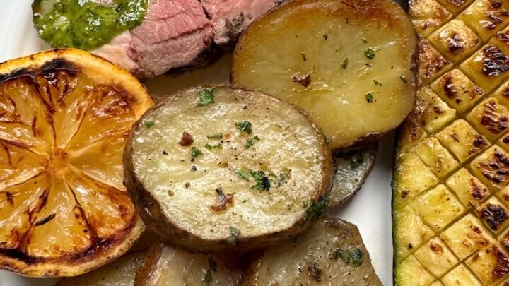 Roasted Boneless Leg of Lamb with Lemon Herbed Classic Idaho