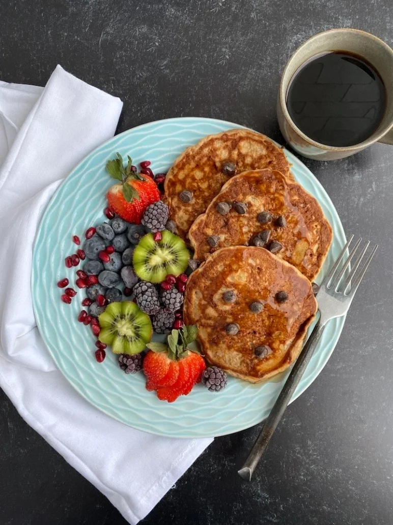 these are elvis pancakes made with bacon, peanut butter and bananas