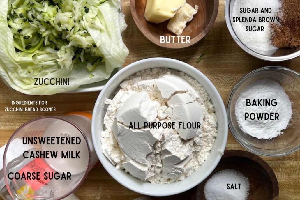 these are the ingredients you need to make zucchini bread scones