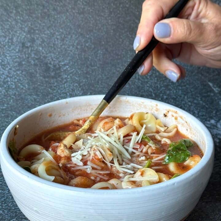 this is a bowl of lasagna soup