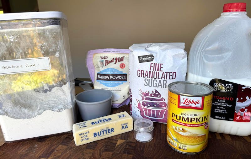 ingredients needed for pumpkin biscuits