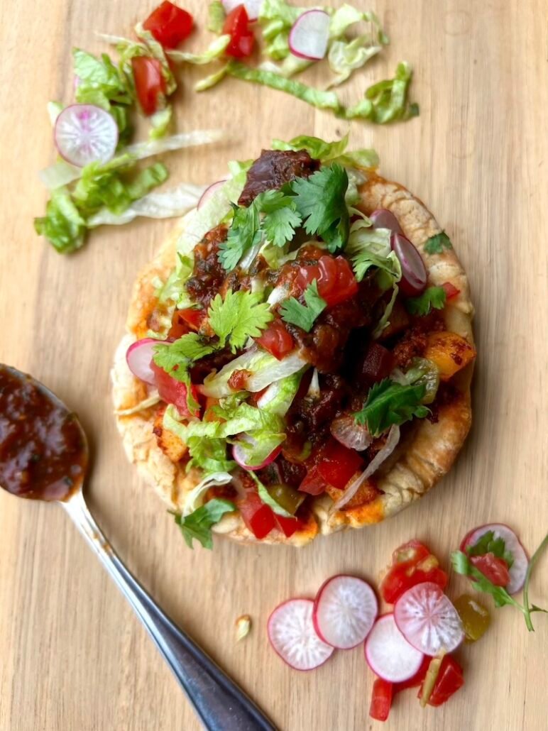 chicken chorizo sopes - weight watchers friendly!