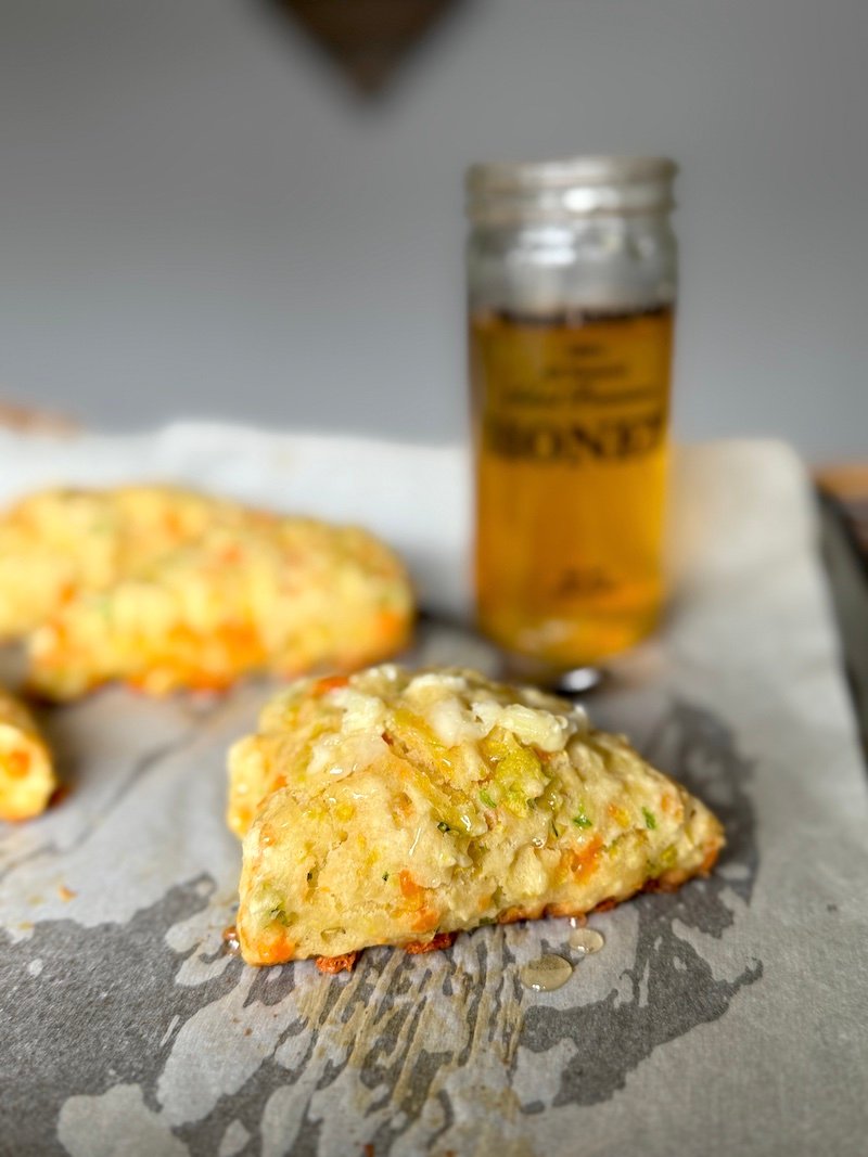 Delicata Squash Cheddar Jalapeno Scones