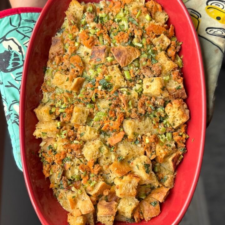 this is sourdough sausage stuffing