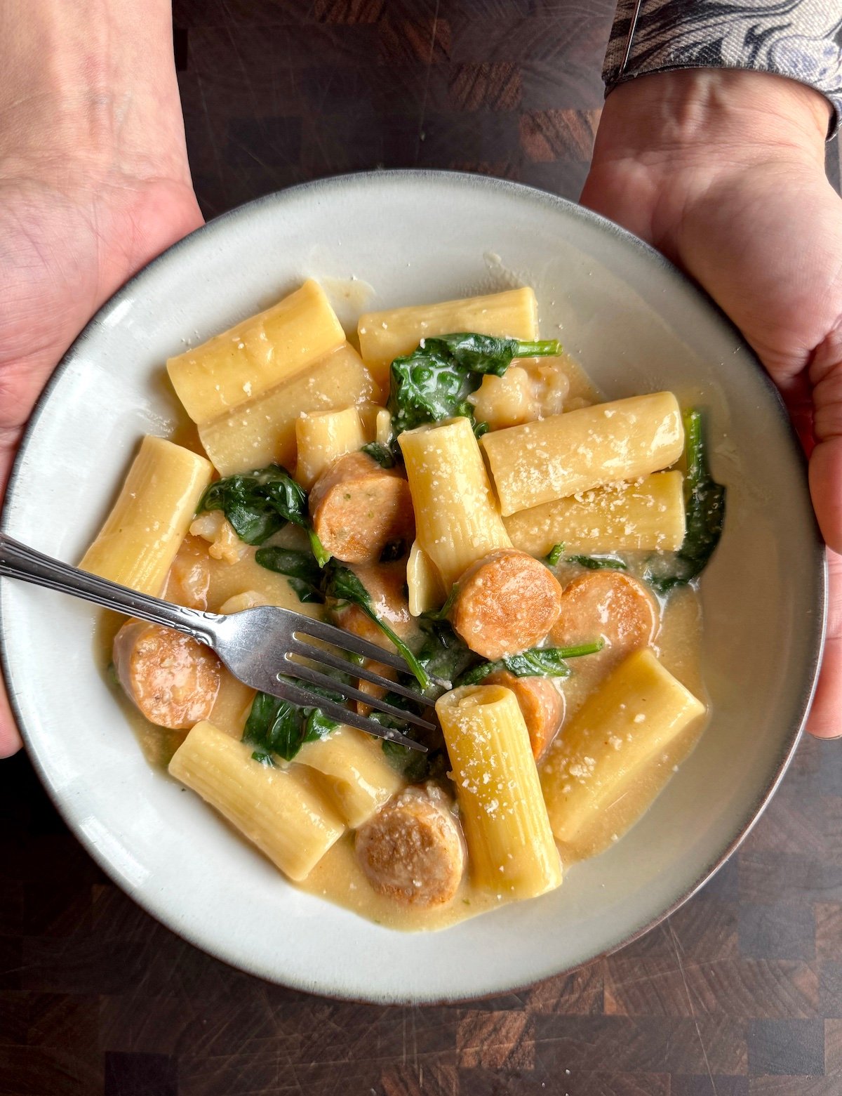 Creamy Shrimp and Sausage Pasta