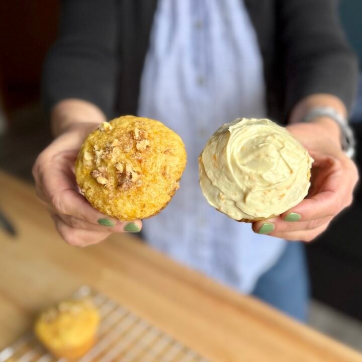 orange creamsicle cupcakes with cream cheese frosting