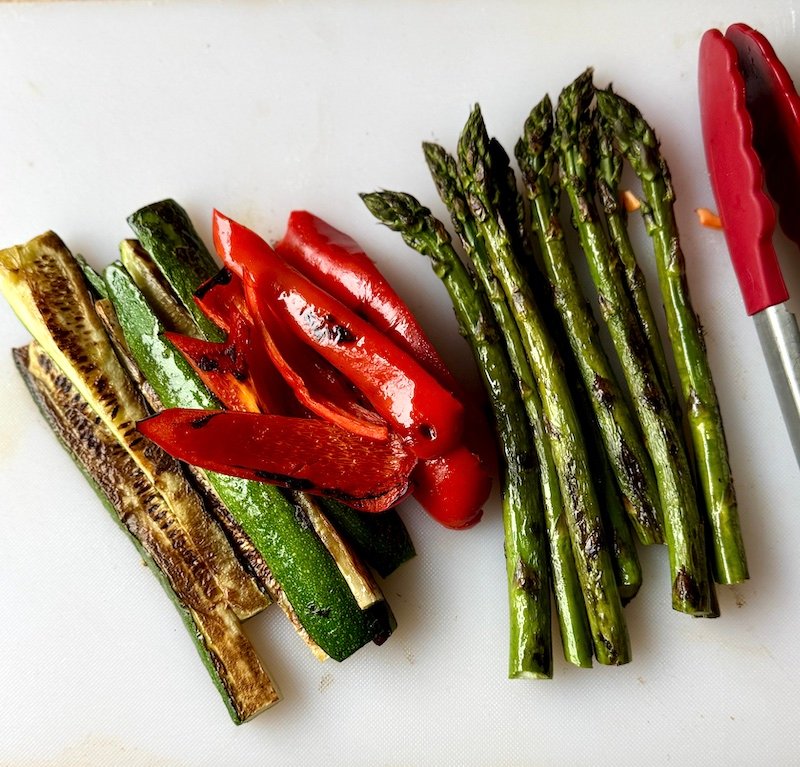 grilled veggies for a weight watchers farmers market quiche