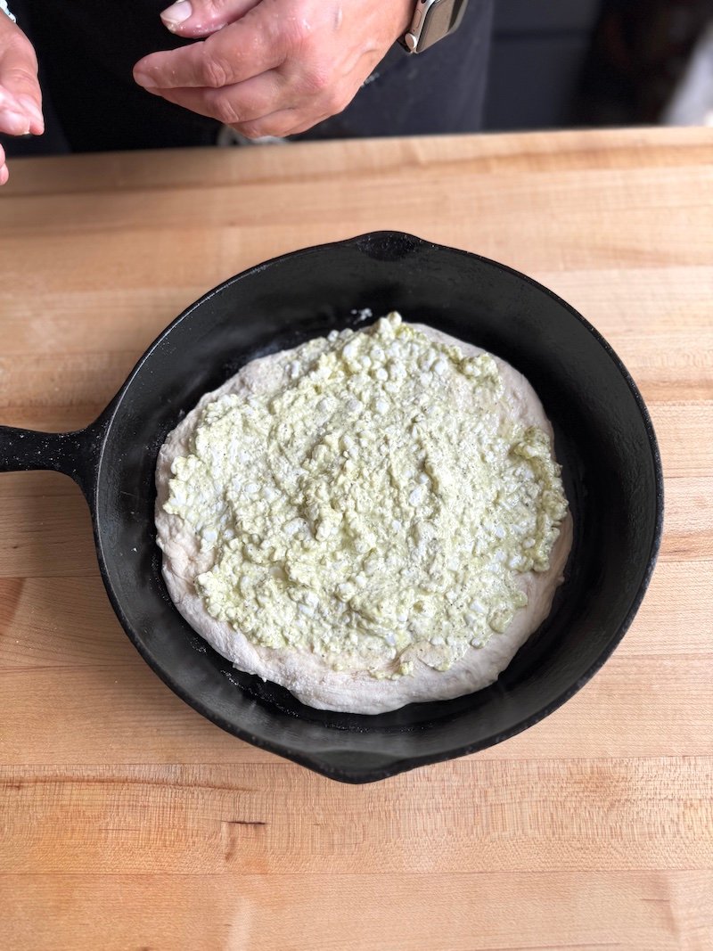 white pizza sauce for swiss chard pizza