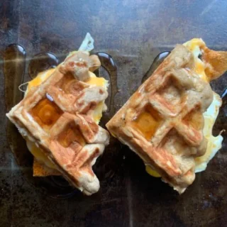 these are banana bread waffles