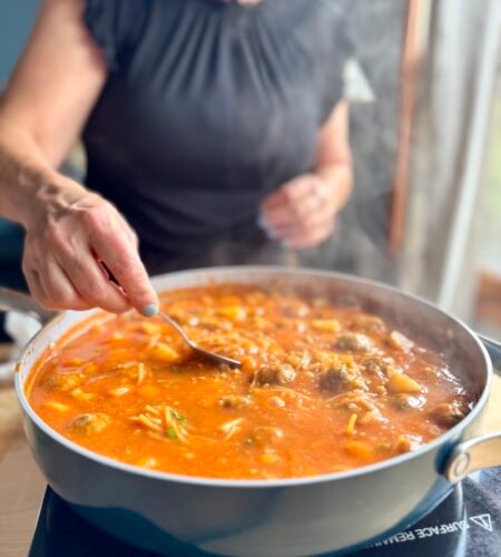 Fideo Soup with Albondigas