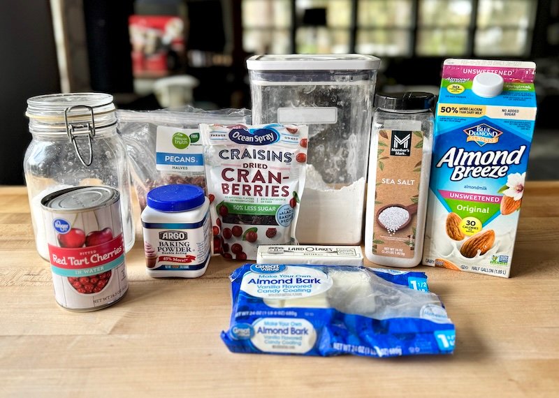 ingredients needed for tart cherry scones