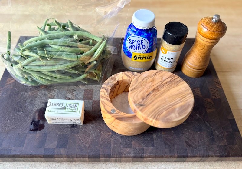 ingredients for garlic green beans