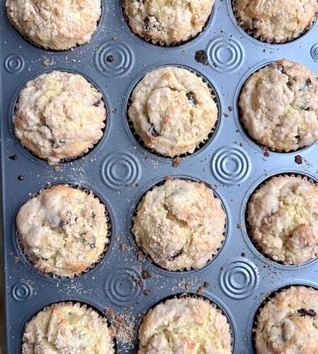 Banana Dark Chocolate Chip Muffins