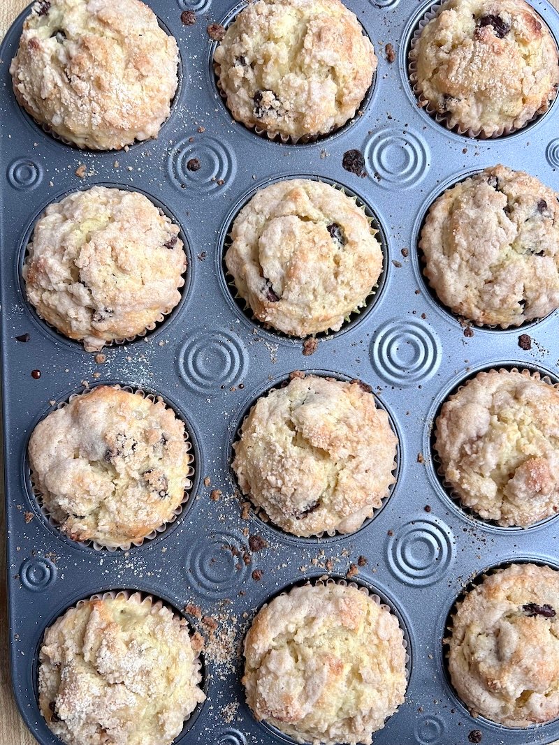 Banana Dark Chocolate Chip Muffins