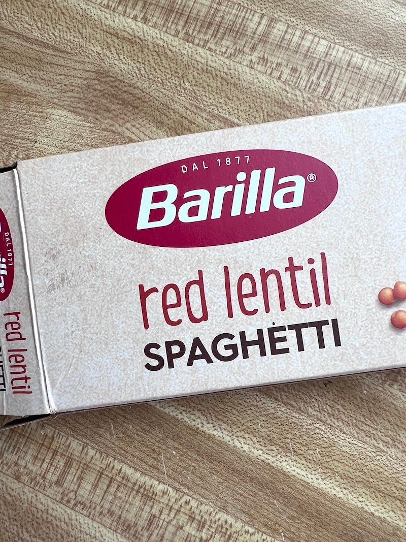this is a box of red lentil pasta that is only 4 Weight Watchers points