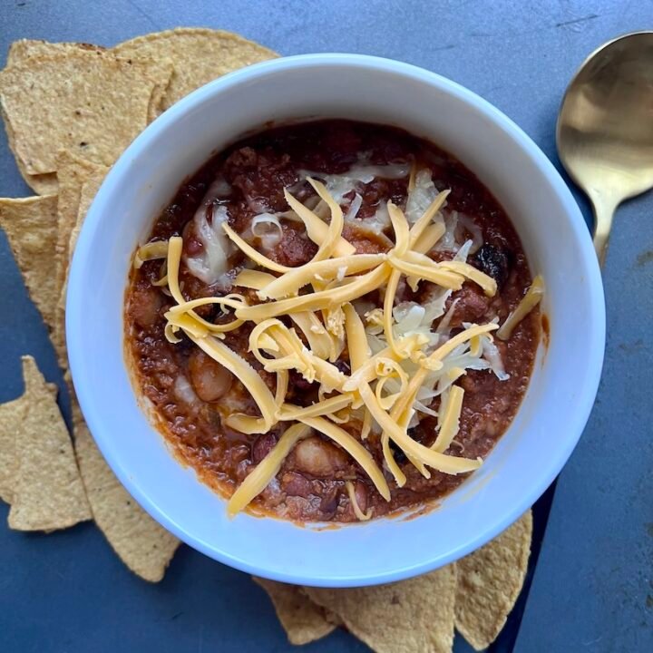 this is a bowl of zero point chili on weight watchers