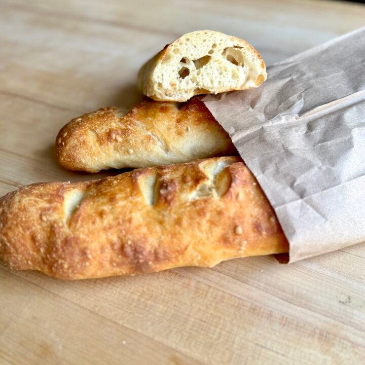 homemade baguette