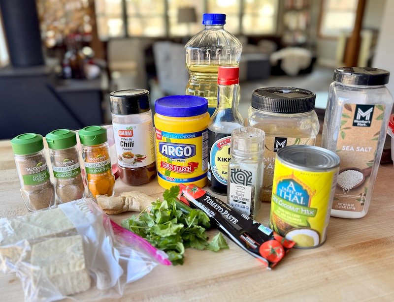ingredients needed for tofu masala