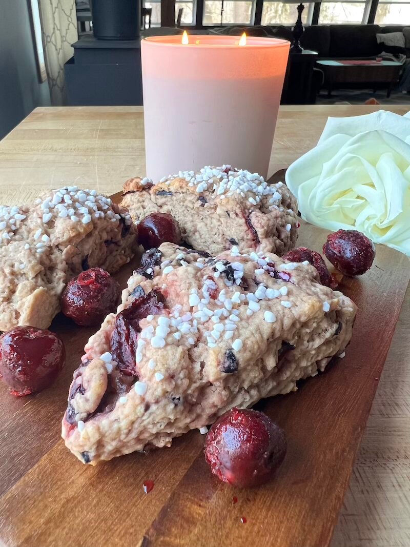 Blueberry Sour Cherry Scones