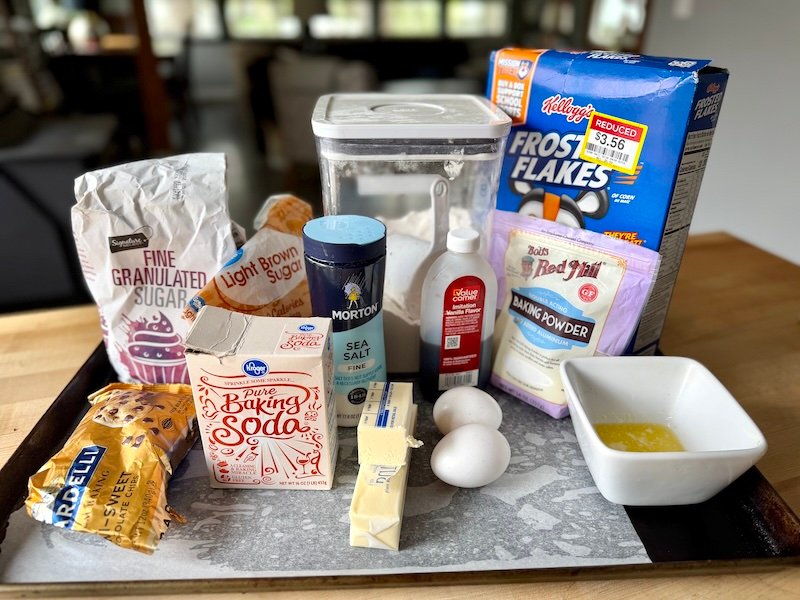 ingredients for frosted flakes chocolate chip cookies