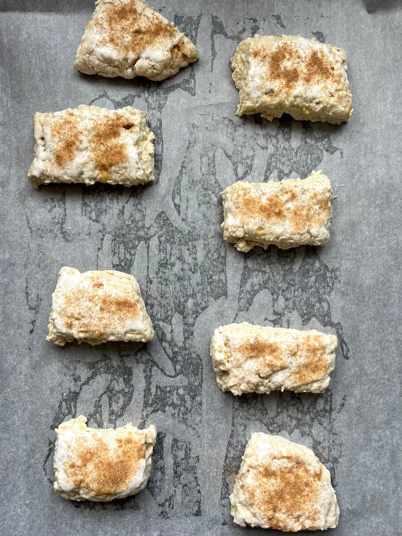 biscuits ready for the oven