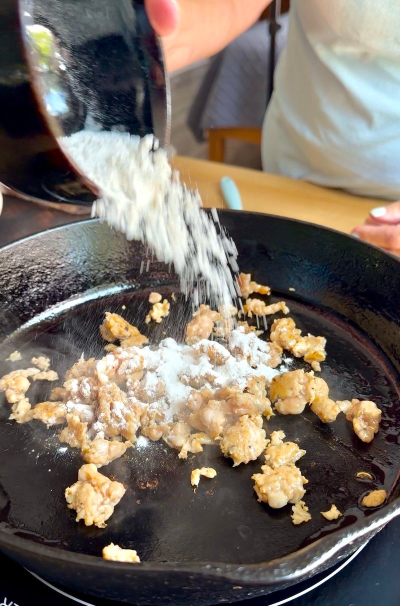 adding flour to sausage 10 weight watchers points