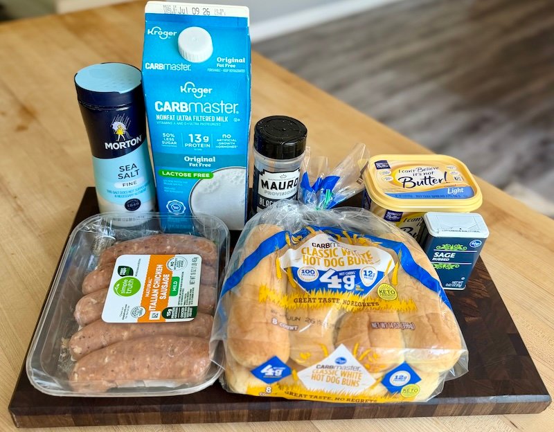 ingredients for healthy biscuits and gravy