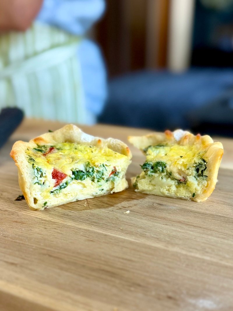quiche muffins sliced in half 3 weight watchers points