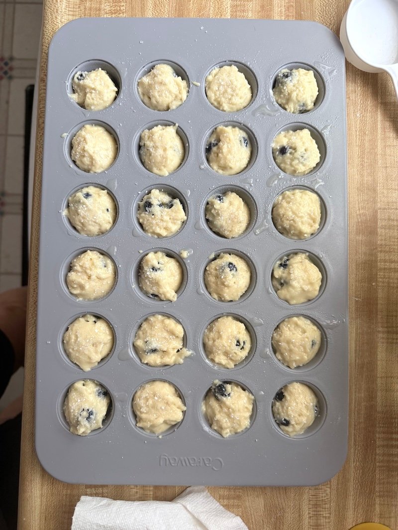 blueberry lemon muffins ready for oven 2 weight watchers points