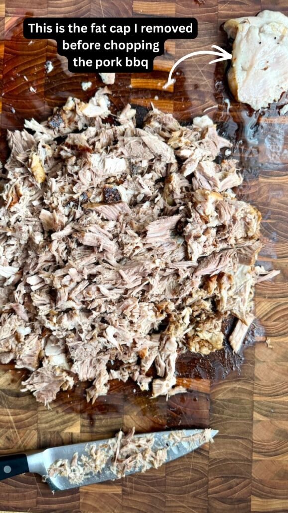 fat removed from pork bbq before chopping