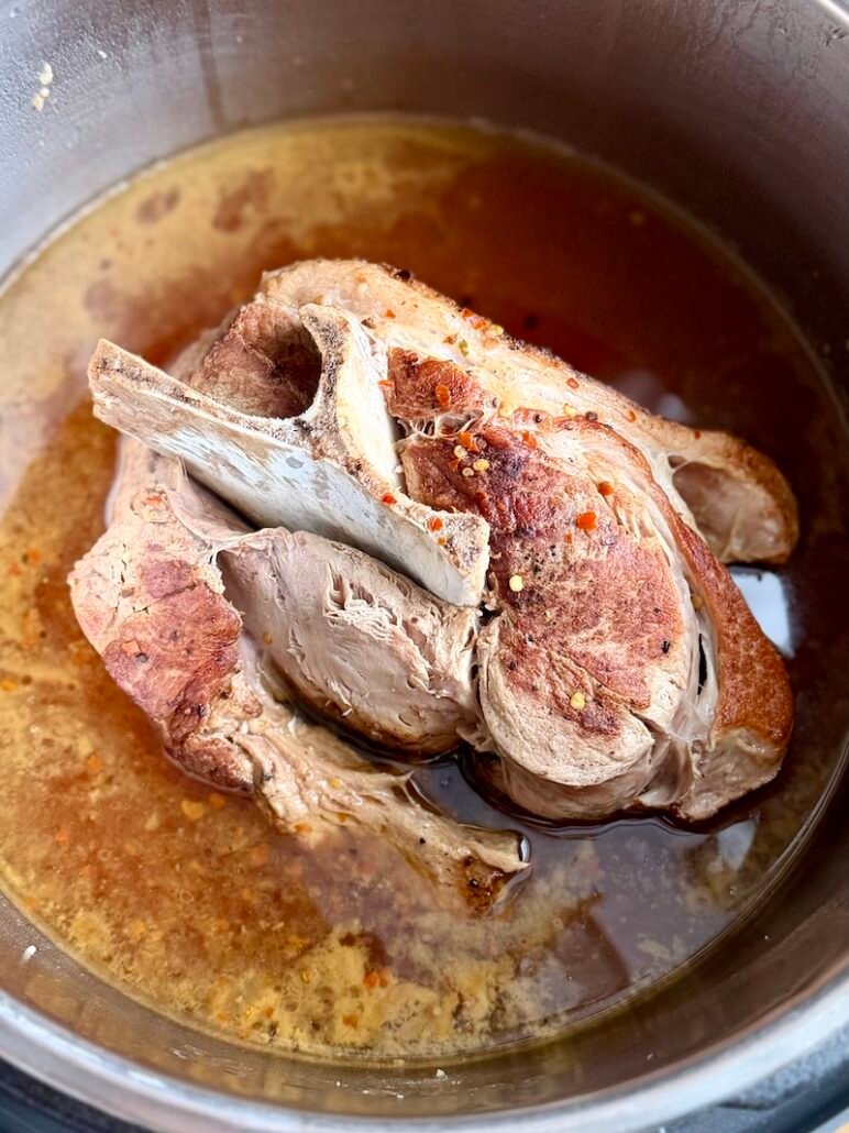 instant pot pork bbq after 90 minutes of cooking